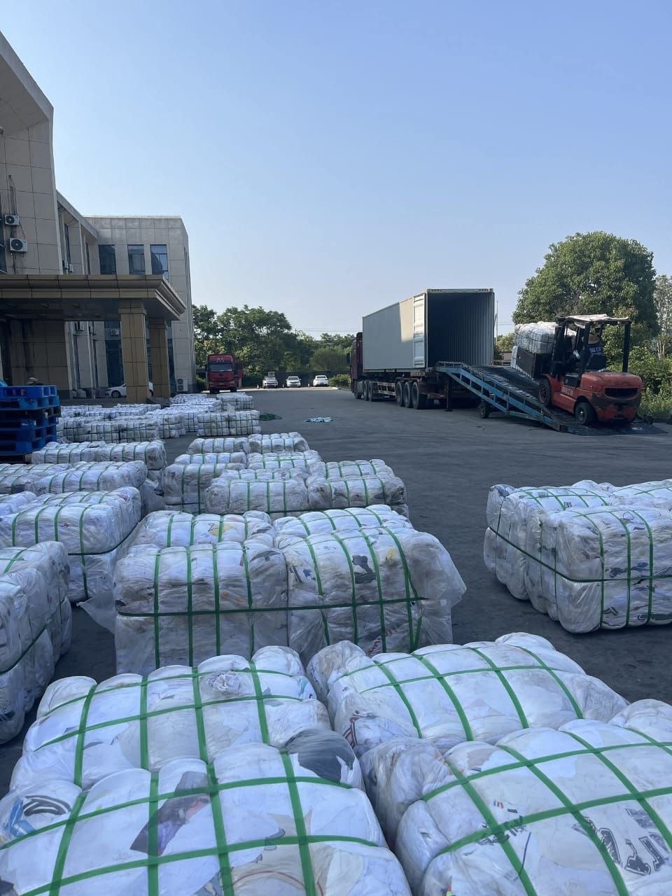 Air cargo plane and shipping containers representing fast logistics from China